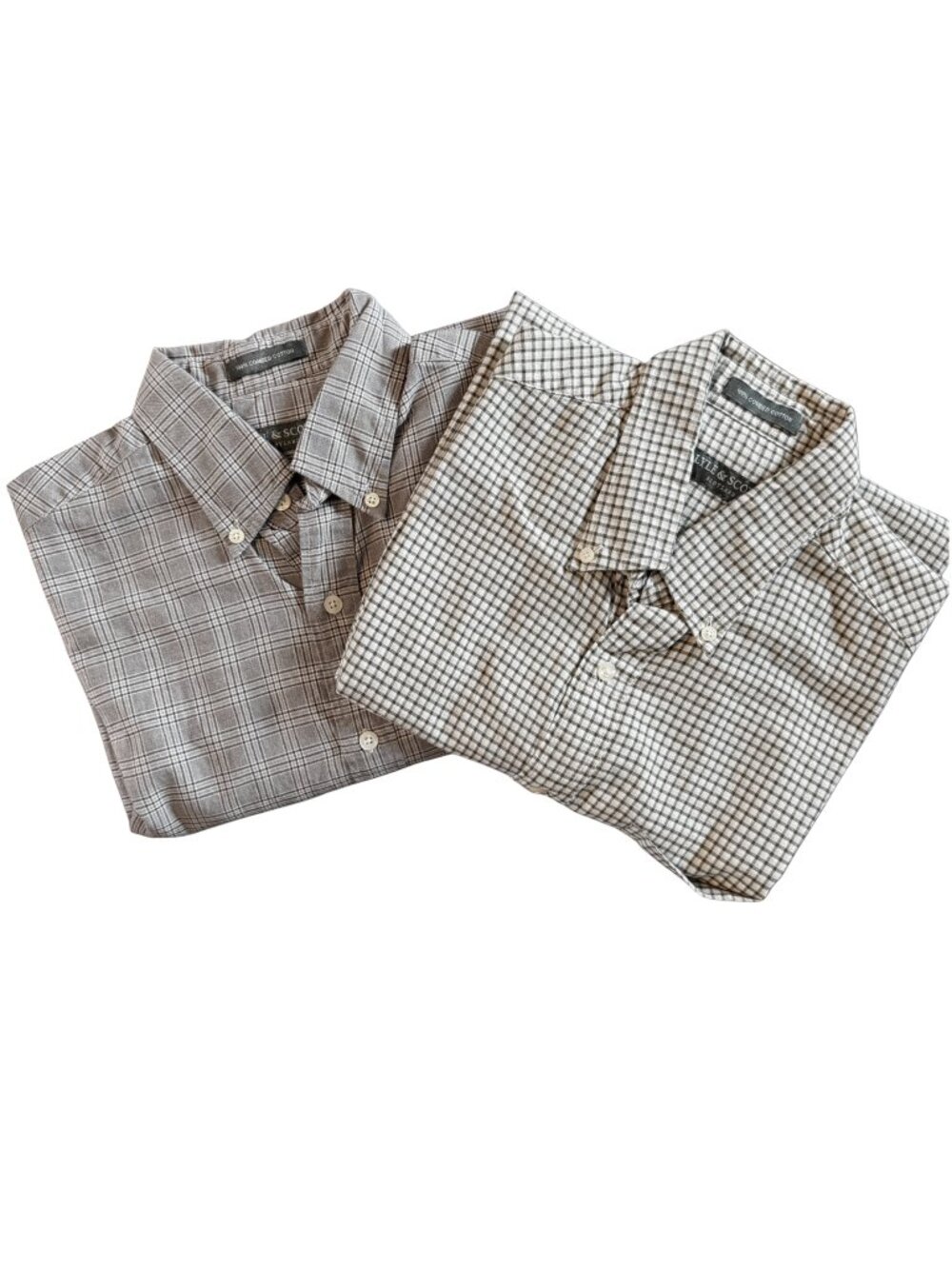 2 Pack Casual Men's M Button Shirt Cotton Long Sleeve Lyle & Scott Scotland